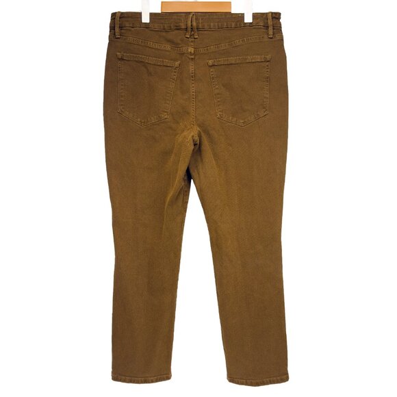 GOOD AMERICANS Good High-Rise Stretch Cigarette-Leg Slim Bronze Jeans Size 15 - Picture 4 of 10